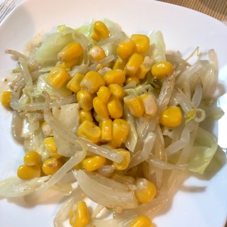 キャベツともやしの温野菜サラダ